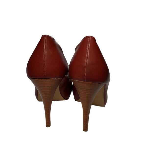 MIA Glee Women's Stiletto Pumps Brown Red Size 8M Round Toe - Picture 4 of 7
